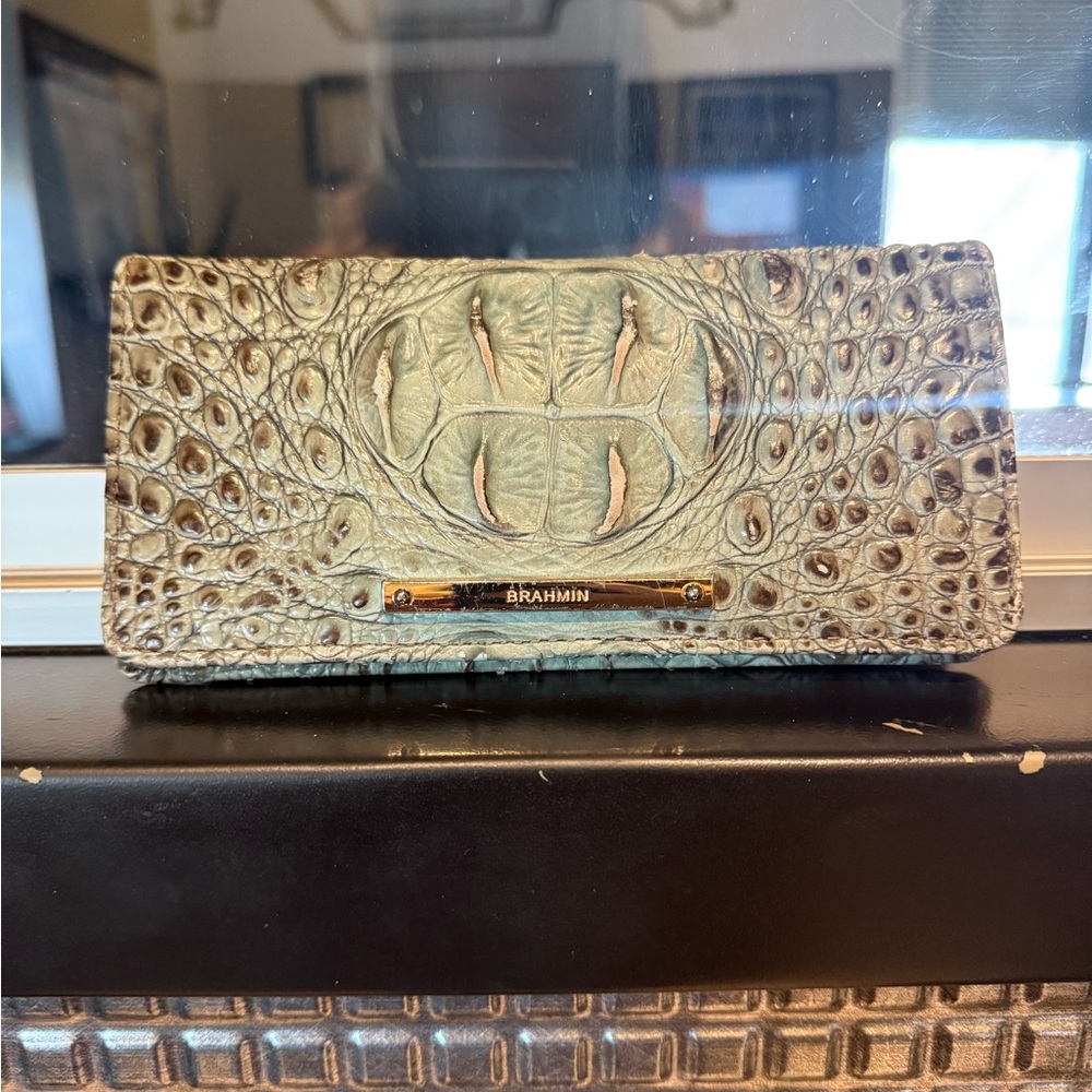 Brahmin Light Green Embossed Accessory